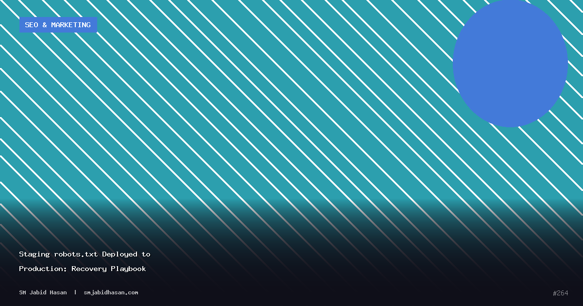 Staging robots.txt Deployed to Production: Recovery Playbook