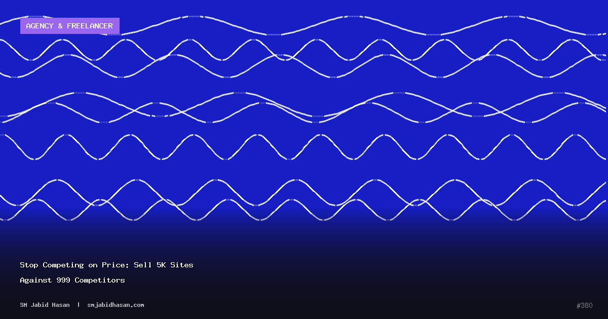 Stop Competing on Price: Sell 5K Sites Against 999 Competitors