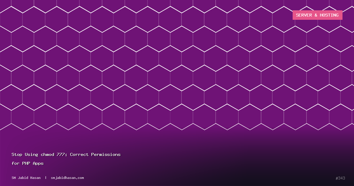 Stop Using chmod 777: Correct Permissions for PHP Apps