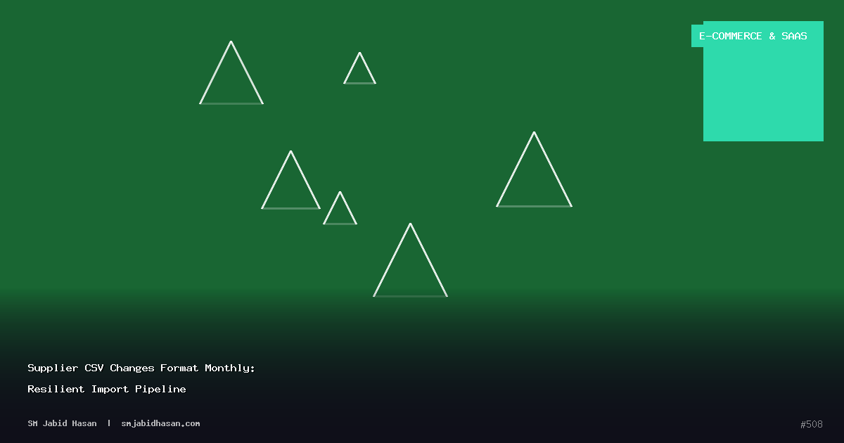 Supplier CSV Changes Format Monthly: Resilient Import Pipeline