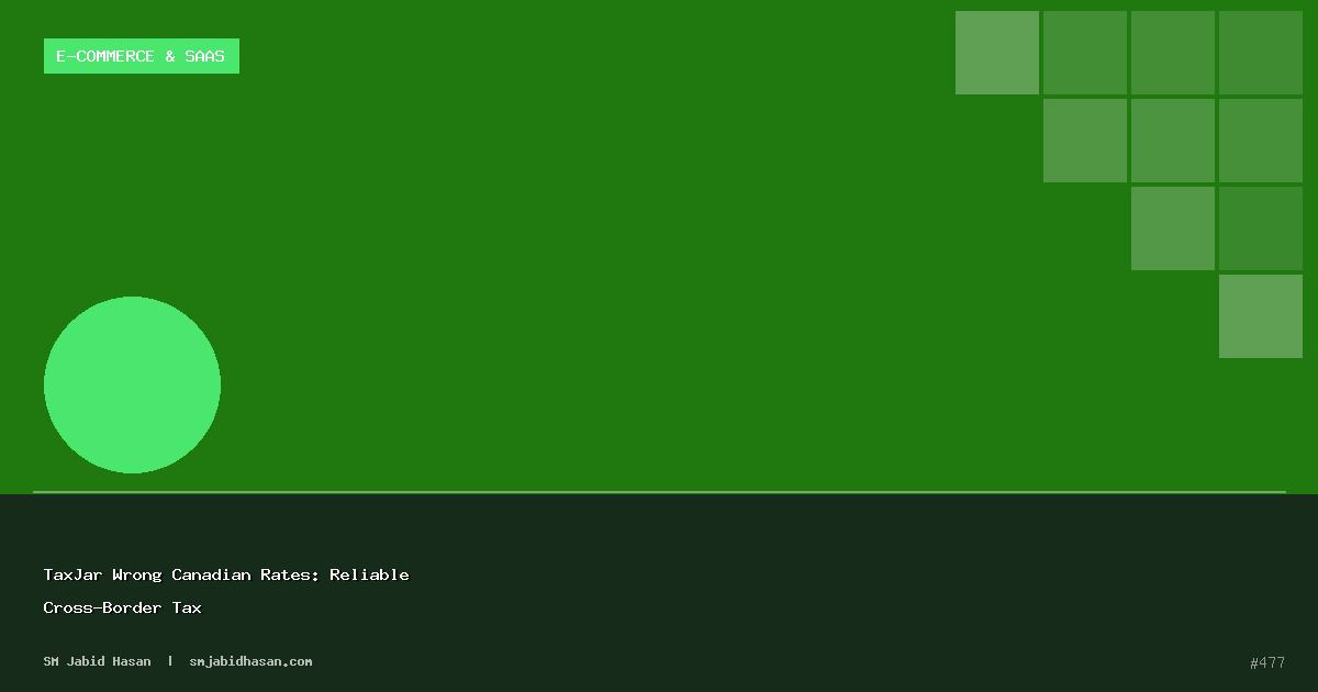 TaxJar Wrong Canadian Rates: Reliable Cross-Border Tax