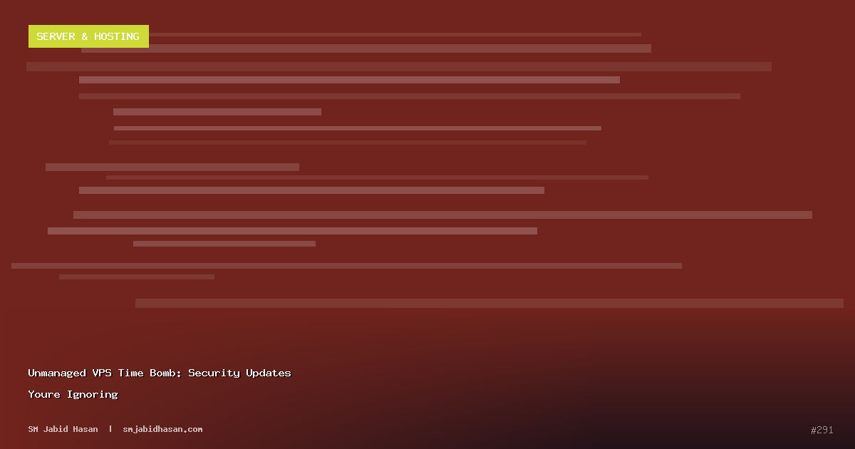 Unmanaged VPS Time Bomb: Security Updates Youre Ignoring