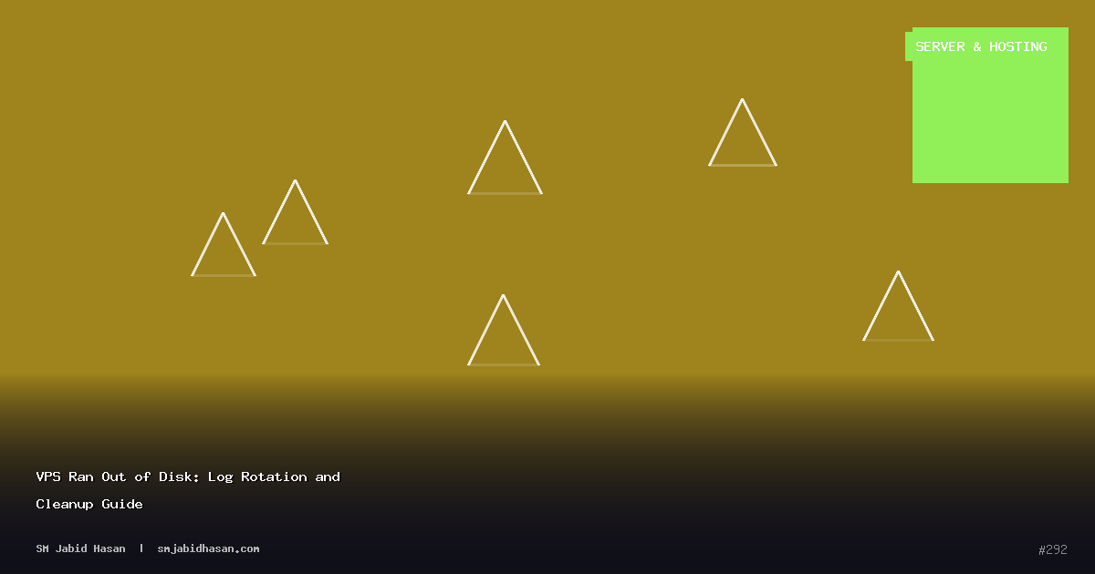 VPS Ran Out of Disk: Log Rotation and Cleanup Guide