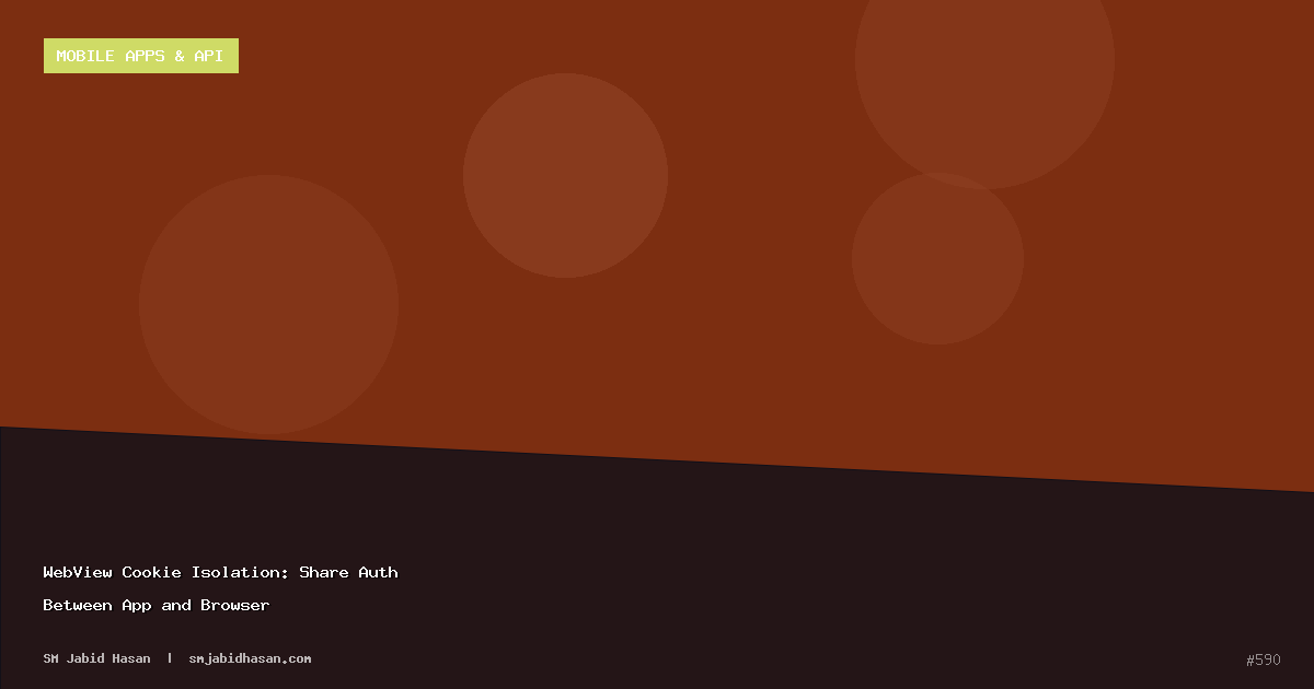 WebView Cookie Isolation: Share Auth Between App and Browser