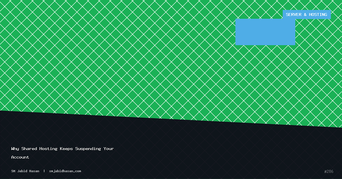 Why Shared Hosting Keeps Suspending Your Account
